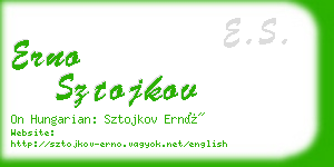 erno sztojkov business card